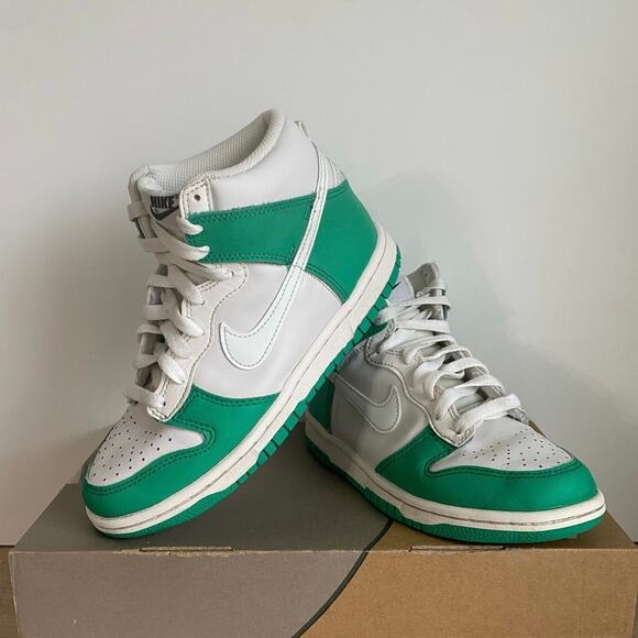 Nike Dunk High Phantom/Stadium Green Kids Sneakers - SZ 4 Y- 5.5 W - Picture 7 of 11